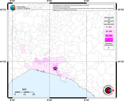 Mappa territorio comunale con almeno 3 questionari