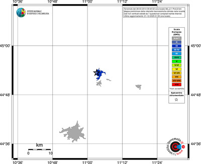 Mappa EMS - territori località