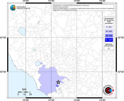 Mappa territorio comunale con almeno 3 questionari