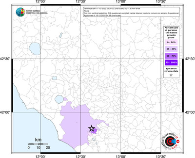 Mappa territorio comunale con almeno 3 questionari