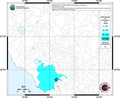 Mappa territorio comunale con almeno 3 questionari