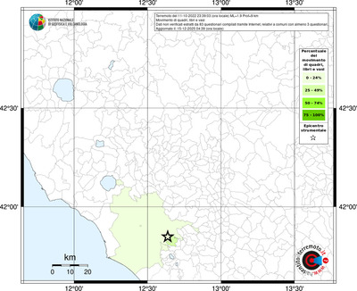 Mappa territorio comunale con almeno 3 questionari