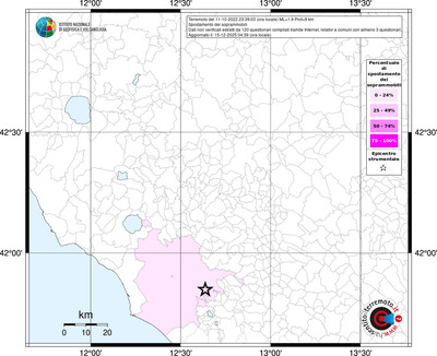 Mappa territorio comunale con almeno 3 questionari