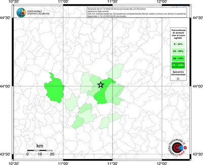 Mappa territorio comunale con almeno 3 questionari