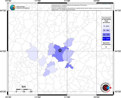 Mappa territorio comunale con almeno 3 questionari