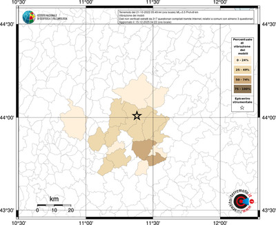 Mappa territorio comunale con almeno 3 questionari