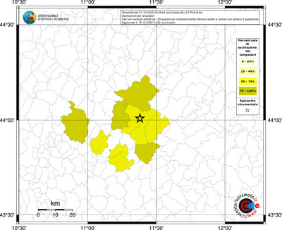 Mappa territorio comunale con almeno 3 questionari