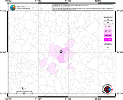 Mappa territorio comunale con almeno 3 questionari