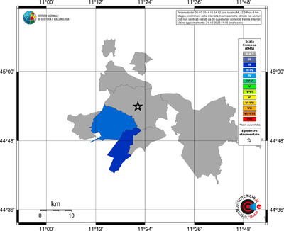 Mappa EMS - territori comuni