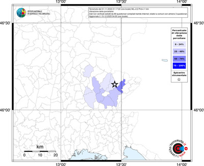 Mappa territorio comunale con almeno 3 questionari