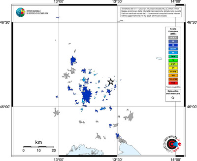Mappa EMS - territori località