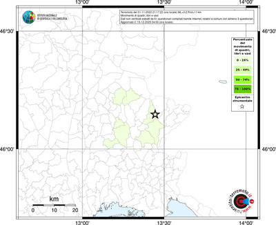Mappa territorio comunale con almeno 3 questionari