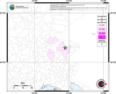 Mappa territorio comunale con almeno 3 questionari