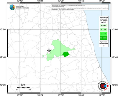 Mappa territorio comunale con almeno 3 questionari