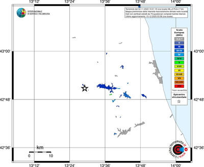 Mappa EMS - territori località