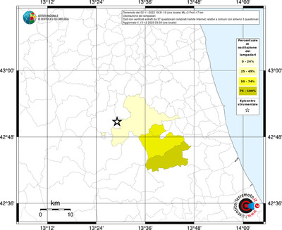 Mappa territorio comunale con almeno 3 questionari