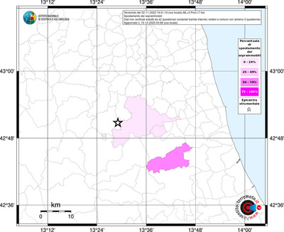 Mappa territorio comunale con almeno 3 questionari