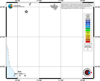 Mappa EMS - territori località