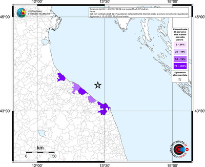 Mappa territorio comunale con almeno 3 questionari