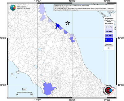 Mappa territorio comunale con almeno 3 questionari