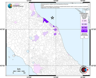 Mappa territorio comunale con almeno 3 questionari
