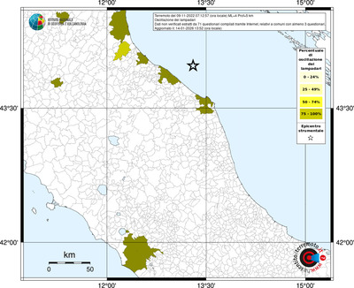 Mappa territorio comunale con almeno 3 questionari