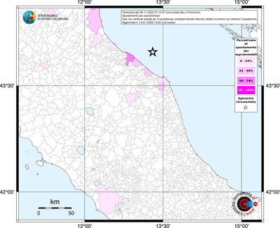 Mappa territorio comunale con almeno 3 questionari
