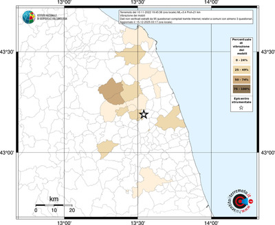 Mappa territorio comunale con almeno 3 questionari
