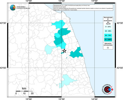 Mappa territorio comunale con almeno 3 questionari