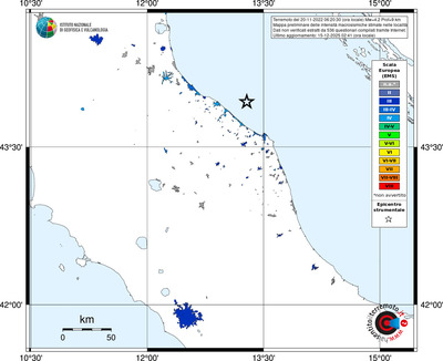 Mappa EMS - territori località