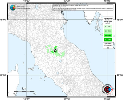 Mappa territorio comunale con almeno 3 questionari