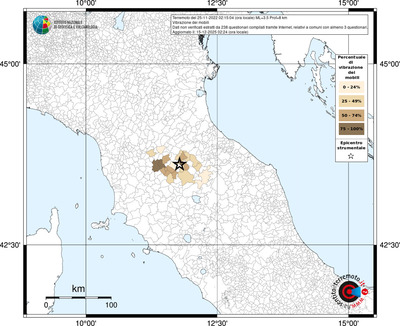 Mappa territorio comunale con almeno 3 questionari