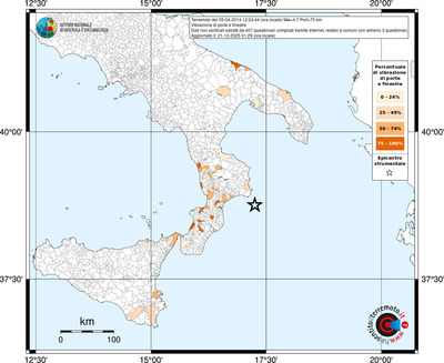 Mappa territorio comunale con almeno 3 questionari