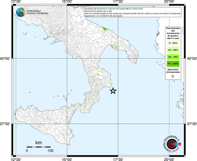 Mappa territorio comunale con almeno 3 questionari