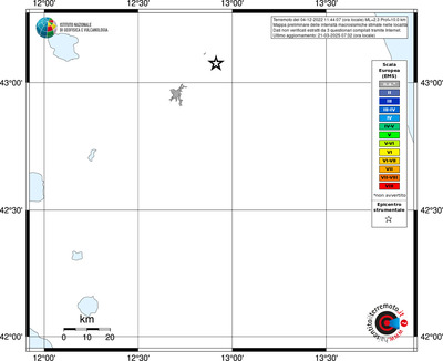 Mappa EMS - territori delle località