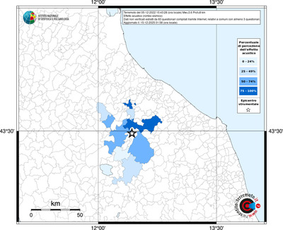 Mappa territorio comunale con almeno 3 questionari