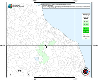 Mappa territorio comunale con almeno 3 questionari