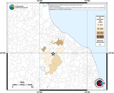 Mappa territorio comunale con almeno 3 questionari