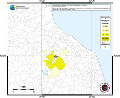 Mappa territorio comunale con almeno 3 questionari