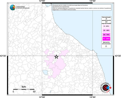 Mappa territorio comunale con almeno 3 questionari