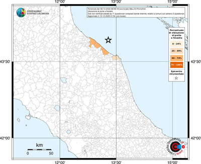 Mappa territorio comunale con almeno 3 questionari