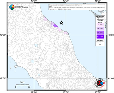 Mappa territorio comunale con almeno 3 questionari