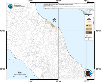 Mappa territorio comunale con almeno 3 questionari