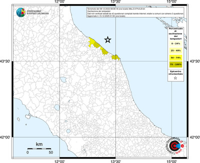 Mappa territorio comunale con almeno 3 questionari