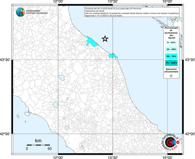 Mappa territorio comunale con almeno 3 questionari