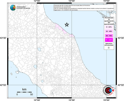 Mappa territorio comunale con almeno 3 questionari