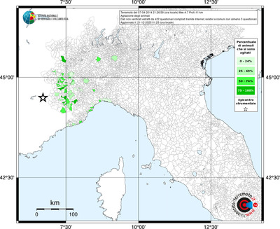 Mappa territorio comunale con almeno 3 questionari