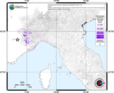 Mappa territorio comunale con almeno 3 questionari