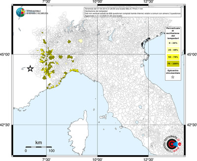 Mappa territorio comunale con almeno 3 questionari