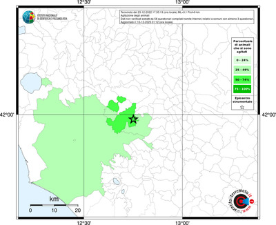 Mappa territorio comunale con almeno 3 questionari